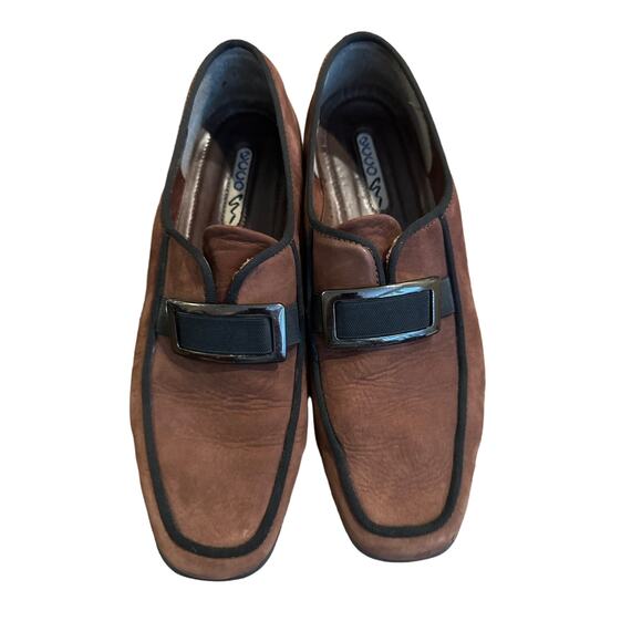 Women’s Ecco Brown Suede Loafer Shoe. Size 41 (10) - Picture 1 of 5